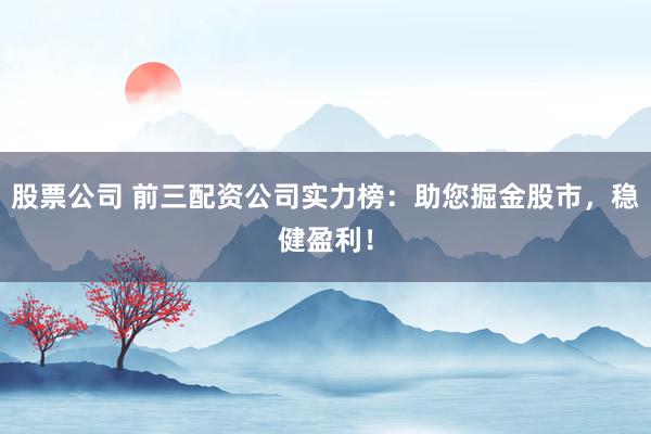 股票公司 前三配资公司实力榜：助您掘金股市，稳健盈利！