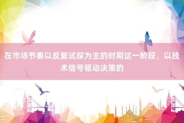 在市场节奏以反复试探为主的时期这一阶段，以技术信号驱动决策的