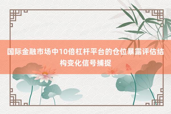 国际金融市场中10倍杠杆平台的仓位暴露评估结构变化信号捕捉