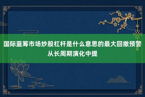 国际蓝筹市场炒股杠杆是什么意思的最大回撤预警从长周期演化中提